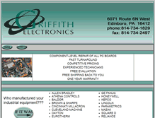 Tablet Screenshot of griffithelectronics.com